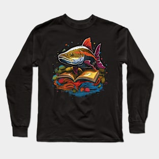 Trout Reads Book Long Sleeve T-Shirt